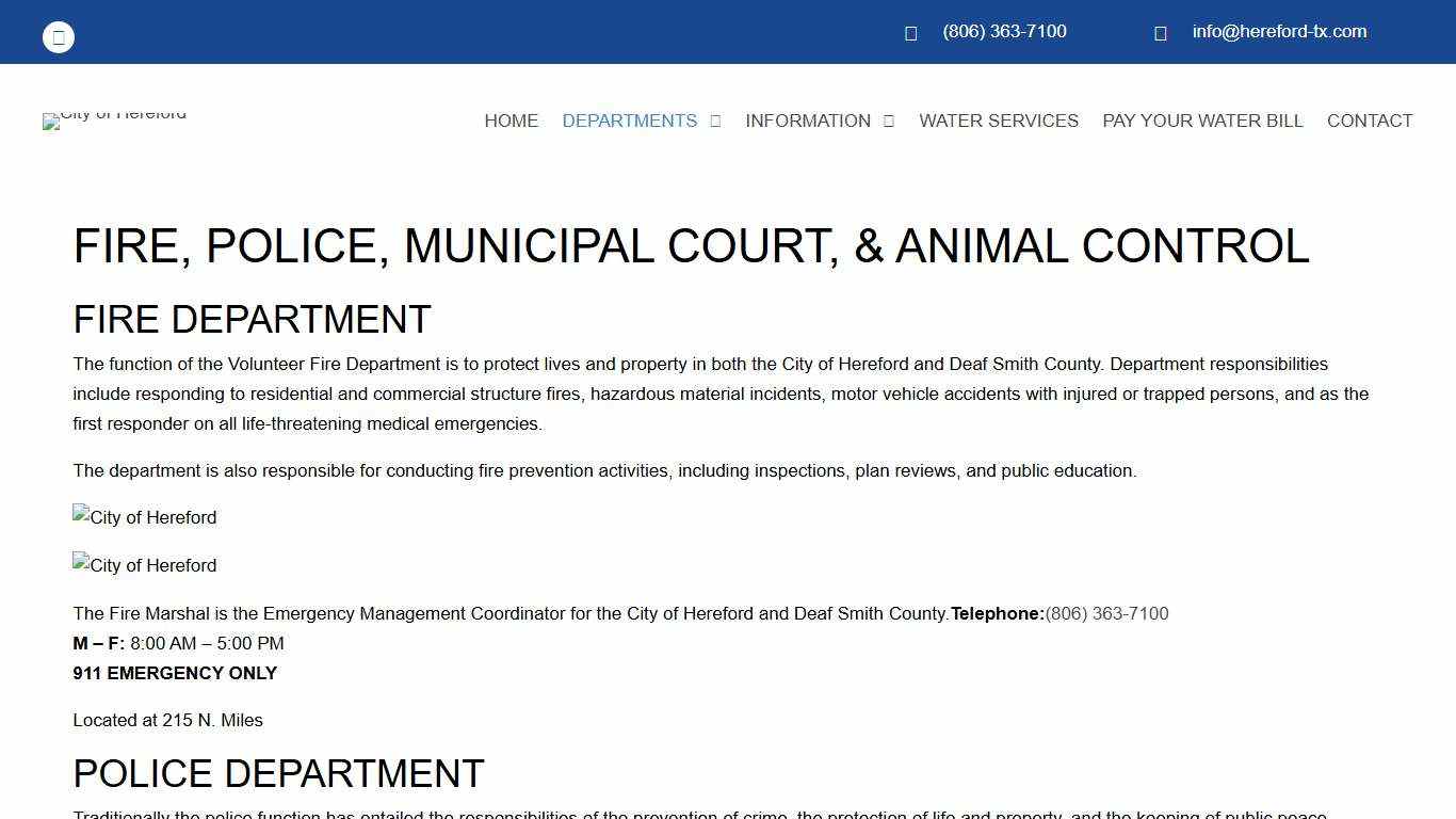 Fire Protect Prevention Crime City of Hereford